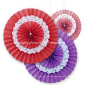 Rosetones de papel de la boda / ventiladores de papel de tejido / ventiladores de tejido colgantes Rosettes